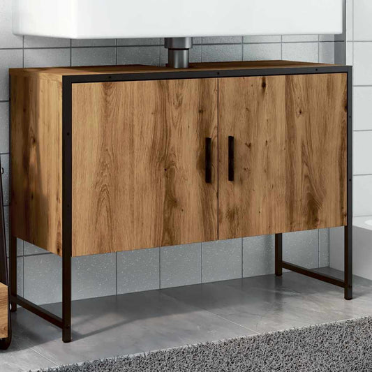 Bathroom Sink Cabinet Artisan Oak 80x33x60 cm Engineered Wood