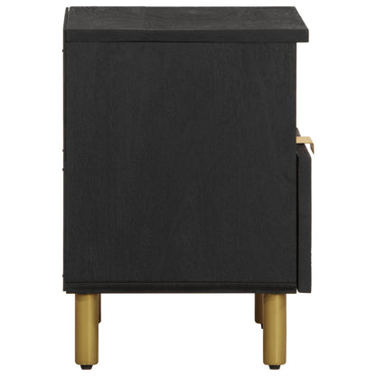 Bedside Cabinet Black 40x33x46 cm Engineered Wood