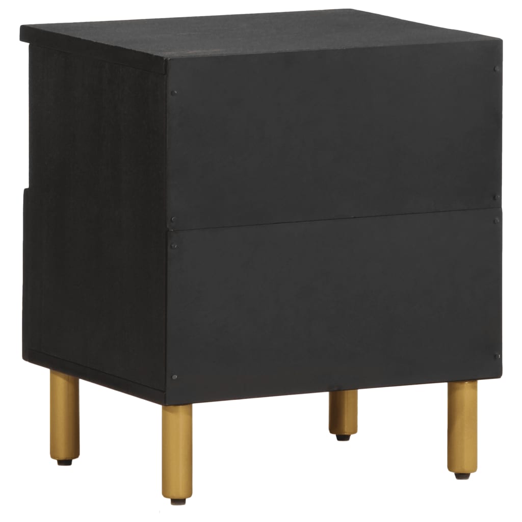 Bedside Cabinet Black 40x33x46 cm Engineered Wood