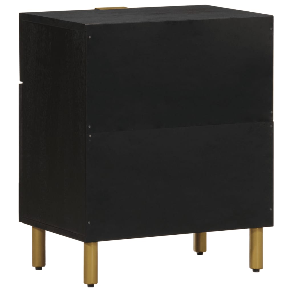 Bedside Cabinet Black 50x33x60 cm Engineered Wood