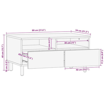 Coffee Table Black 80x54x40 cm Engineered Wood