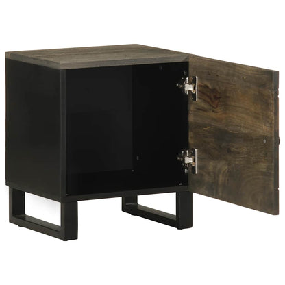 Bedside Cabinets 2 pcs Black 40x33x46 cm Solid Wood Mango