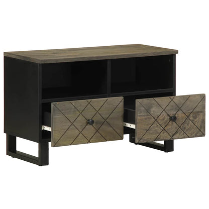 TV Cabinet Black 70x33x46 cm Solid Wood Mango