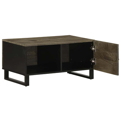 Coffee Table Black 80x50x40 cm Solid Wood Mango