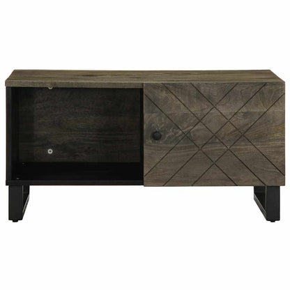 Coffee Table Black 80x50x40 cm Solid Wood Mango