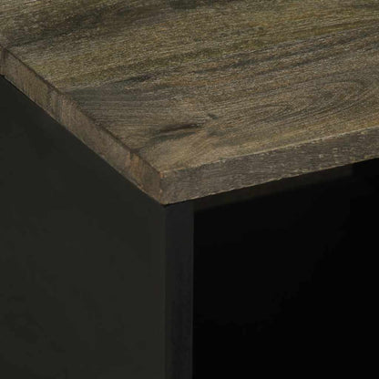 Coffee Table Black 80x50x40 cm Solid Wood Mango