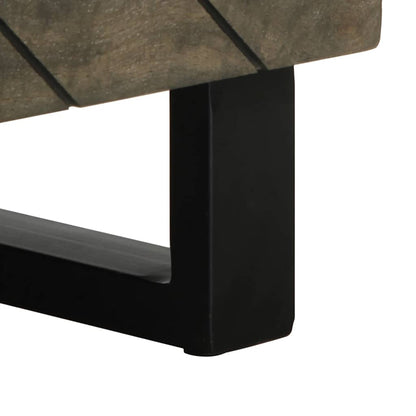 Coffee Table Black 80x50x40 cm Solid Wood Mango