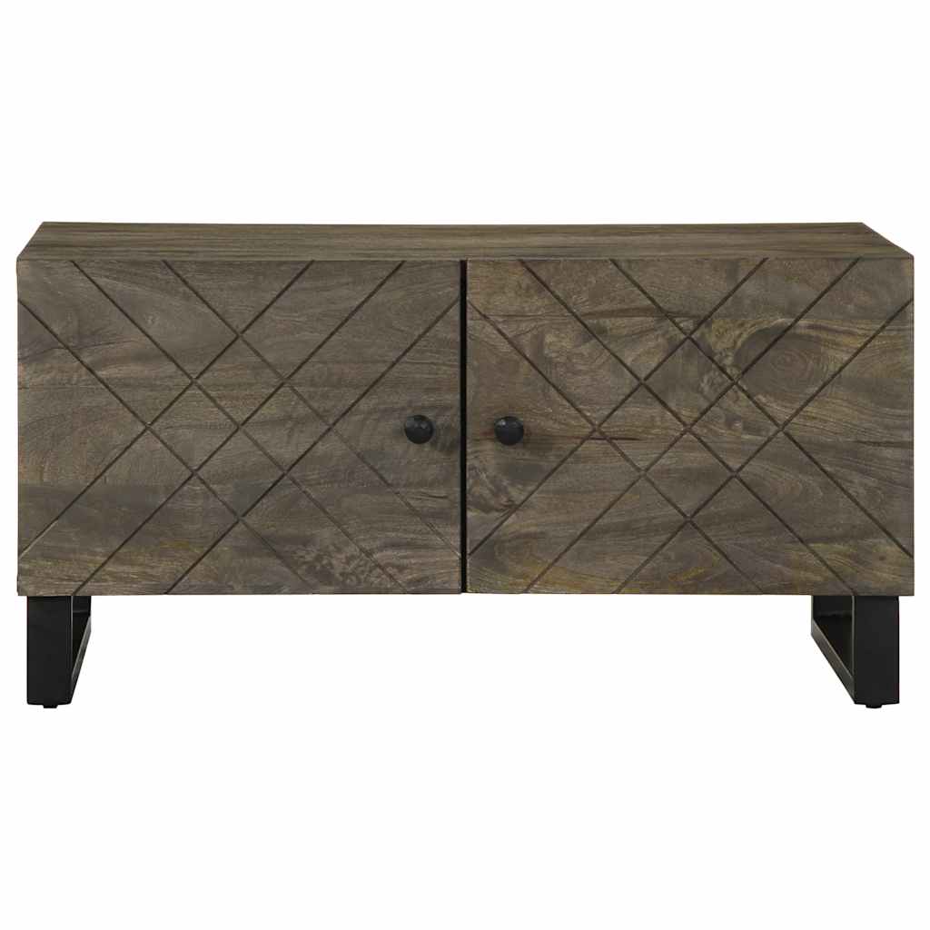 Coffee Table Black 80x50x40 cm Solid Wood Mango