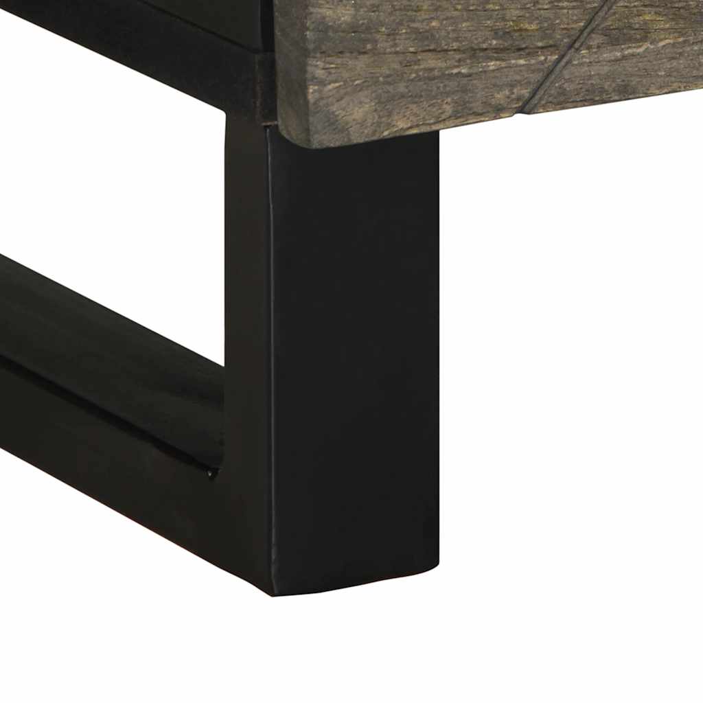 Coffee Table Black 80x50x40 cm Solid Wood Mango