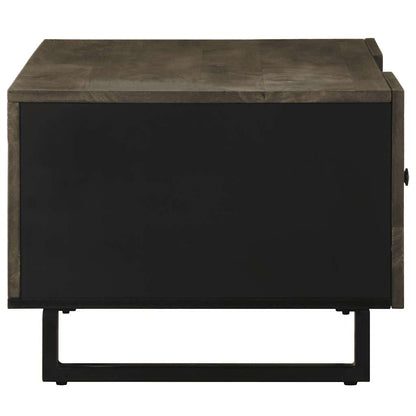 Coffee Table Black 100x54x40 cm Solid Wood Mango