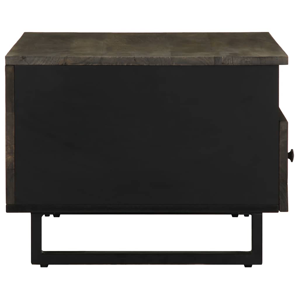 Coffee Table Black 80x54x40 cm Solid Wood Mango