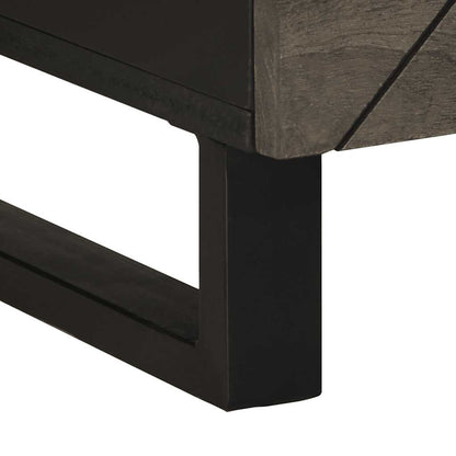 Coffee Table Black 80x54x40 cm Solid Wood Mango