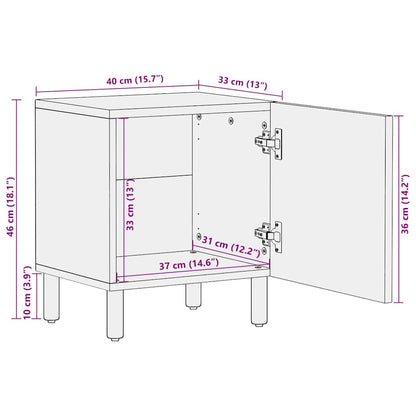 Bedside Cabinets 2 pcs Brown 40x33x46 cm Solid Wood Mango