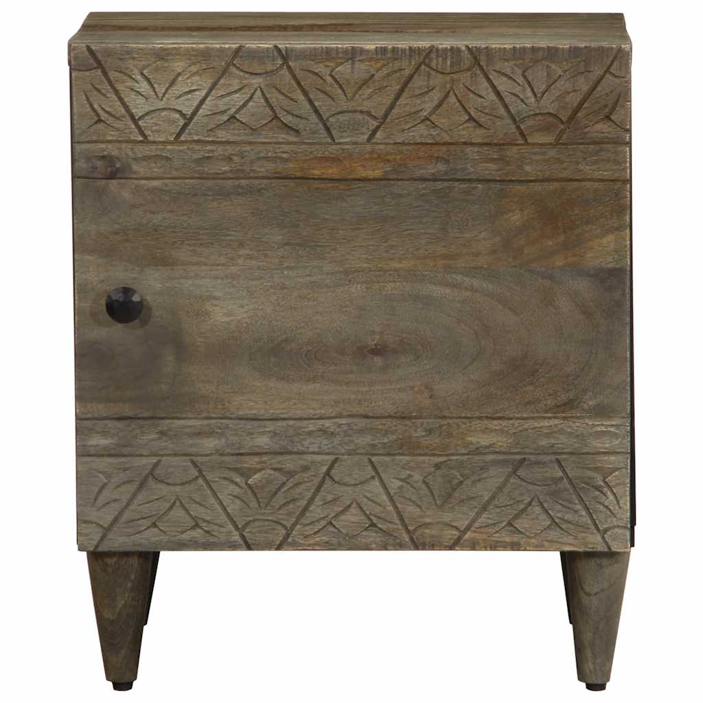 Bedside Cabinet Light Grey 40x33x46 cm Solid Wood Mango