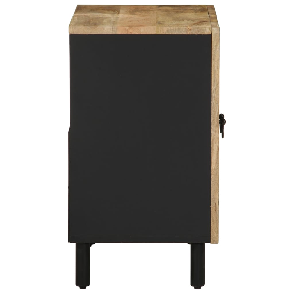 Bathroom Sink Cabinet Black 62x33x58 cm Solid Wood Mango