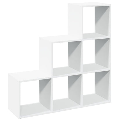 Room Divider Bookcase 3-Tier White 99x29x99 cm Engineered Wood