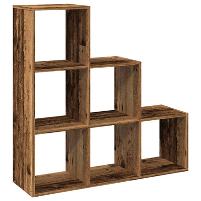 Room Divider Bookcase 3-Tier Old Wood 99x29x99 cm Engineered Wood