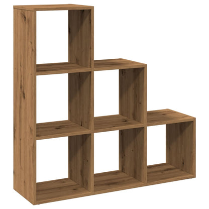 Room Divider Bookcase 3-Tier Artisan Oak 99x29x99 cm Engineered Wood