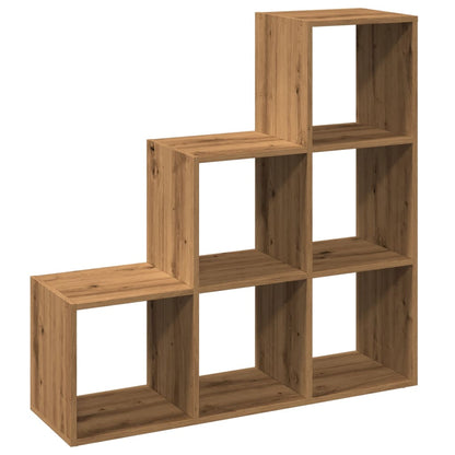 Room Divider Bookcase 3-Tier Artisan Oak 99x29x99 cm Engineered Wood