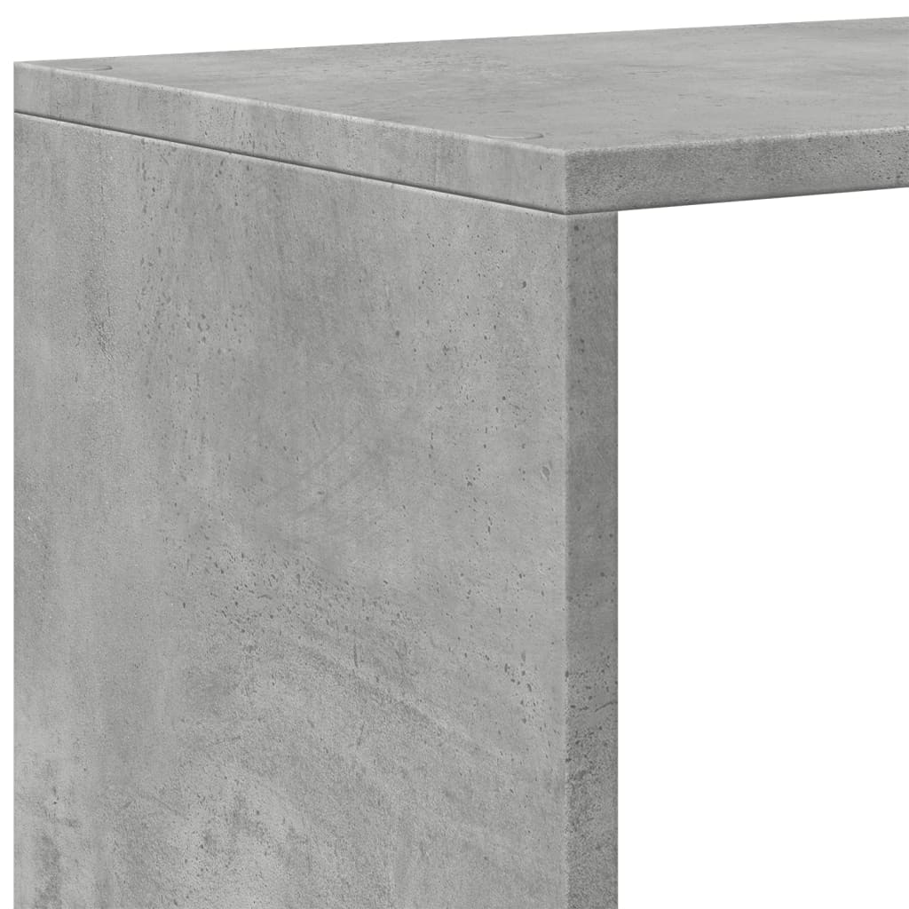 Room Divider Bookcase 4-Tier Concrete Grey 131.5x29x131.5 cm Engineered Wood