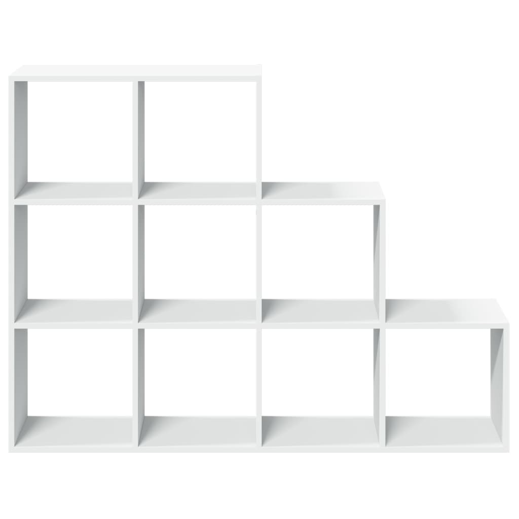 Room Divider Bookcase 3-Tier White 137.5x29x103.5 cm Engineered Wood