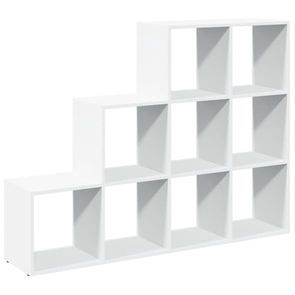 Room Divider Bookcase 3-Tier White 137.5x29x103.5 cm Engineered Wood