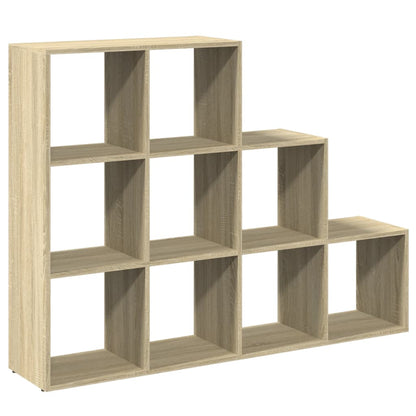 Room Divider Bookcase 3-Tier Sonoma Oak 137.5x29x103.5 cm Engineered Wood