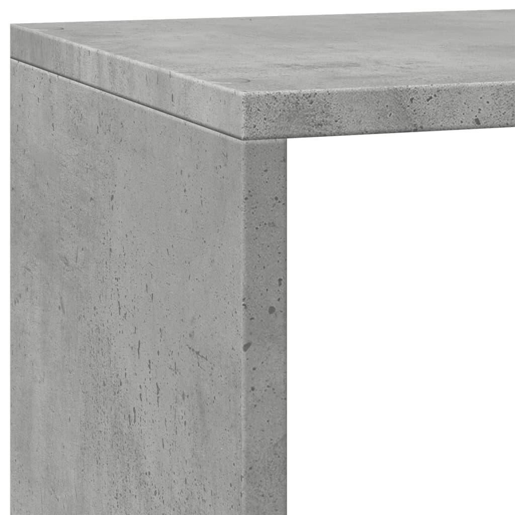 Room Divider Bookcase 3-Tier Concrete Grey 137.5x29x103.5 cm Engineered Wood