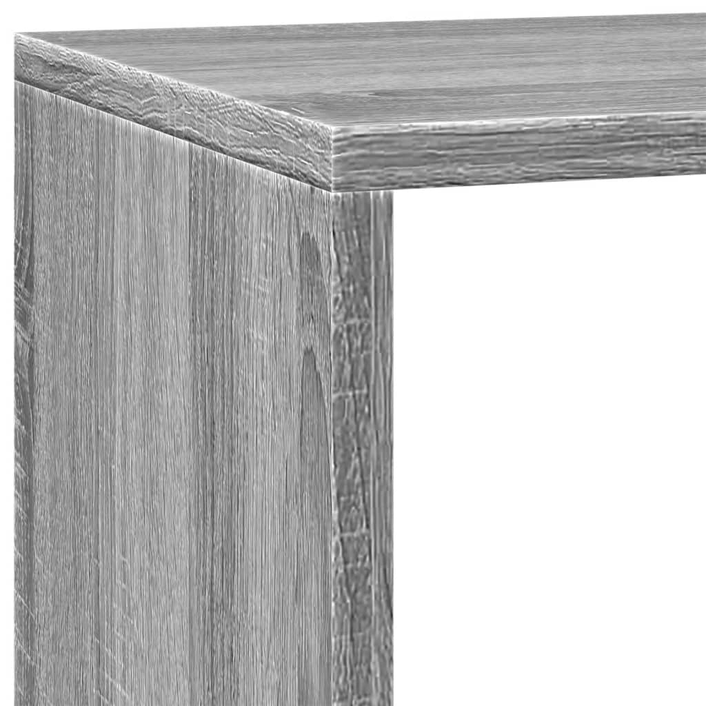 Room Divider Bookcase 3-Tier Grey Sonoma 137.5x29x103.5 cm Engineered Wood