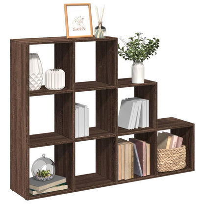 Room Divider Bookcase 3-Tier Brown Oak 137.5x29x103.5 cm Engineered Wood