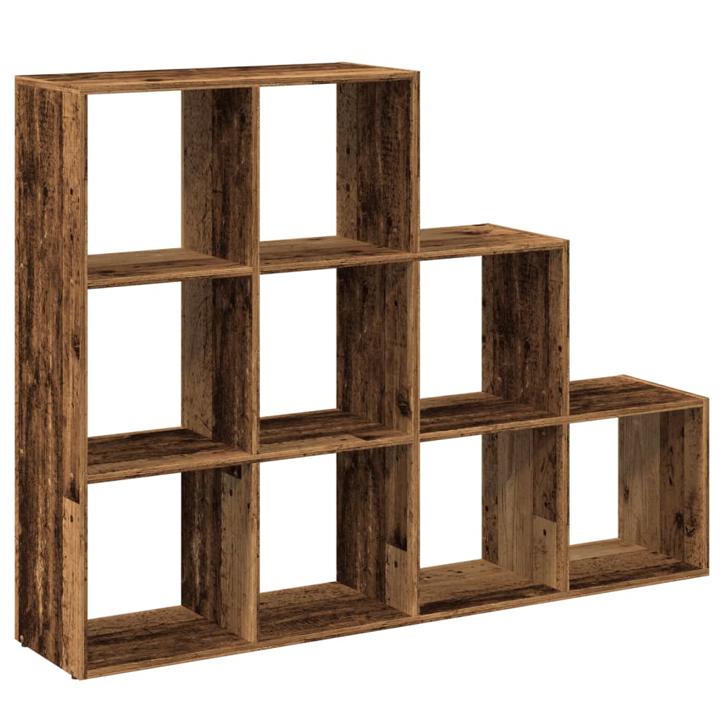 Room Divider Bookcase 3-Tier Old Wood 137.5x29x103.5 cm Engineered Wood