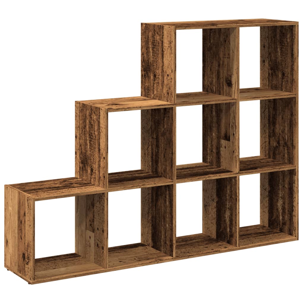 Room Divider Bookcase 3-Tier Old Wood 137.5x29x103.5 cm Engineered Wood