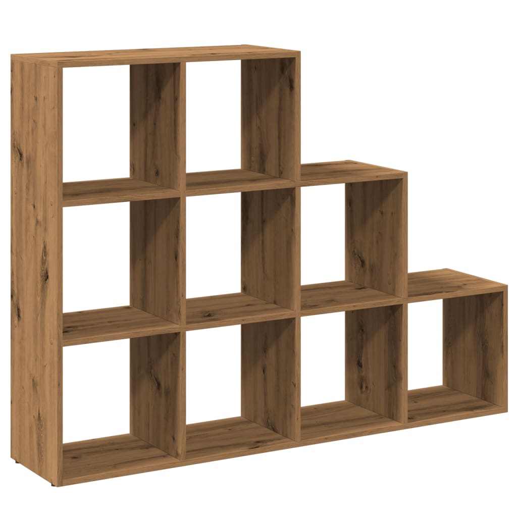 Room Divider Bookcase 3-Tier Artisan Oak 137.5x29x103.5 cm Engineered Wood