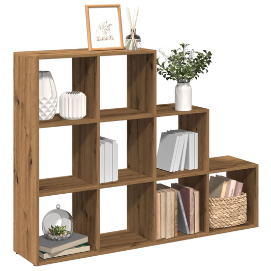 Room Divider Bookcase 3-Tier Artisan Oak 137.5x29x103.5 cm Engineered Wood