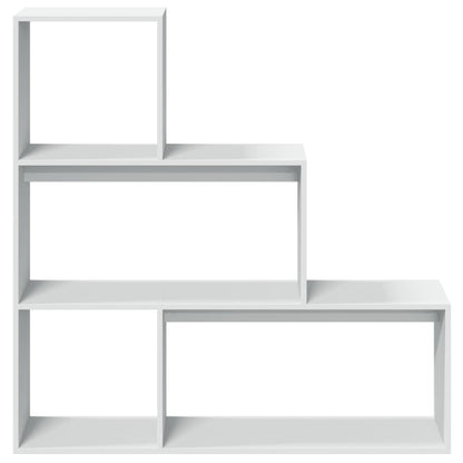 Room Divider Bookcase 3-Tier White 123x29x123 cm Engineered Wood