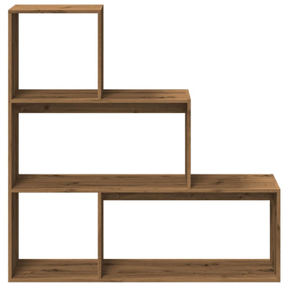 Room Divider Bookcase 3-Tier Artisan Oak 123x29x123 cm Engineered Wood