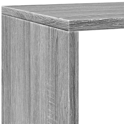 Room Divider Bookcase 4-Tier Grey Sonoma 143.5x29x143.5 cm Engineered Wood