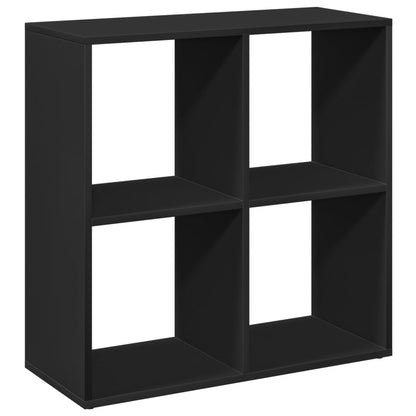 Room Divider Bookcase Black 69.5x29x69.5 cm Engineered Wood