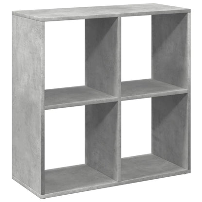 Room Divider Bookcase Concrete Grey 69.5x29x69.5 cm Engineered Wood