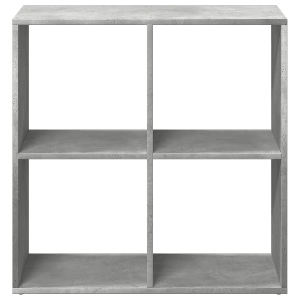 Room Divider Bookcase Concrete Grey 69.5x29x69.5 cm Engineered Wood