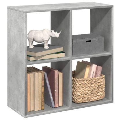 Room Divider Bookcase Concrete Grey 69.5x29x69.5 cm Engineered Wood