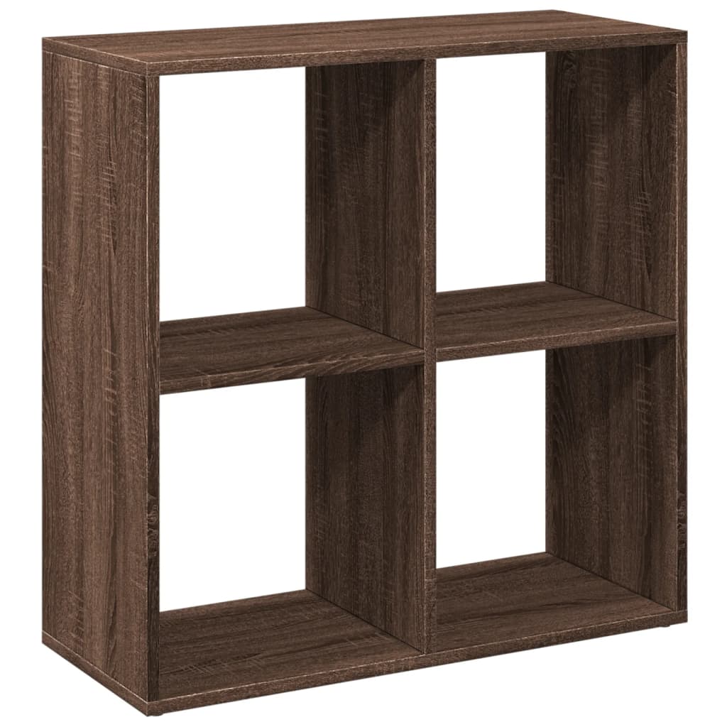 Room Divider Bookcase Brown Oak 69.5x29x69.5 cm Engineered Wood