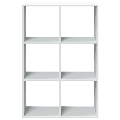 Room Divider Bookcase White 69.5x29x103.5 cm Engineered Wood