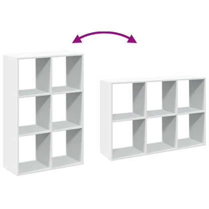 Room Divider Bookcase White 69.5x29x103.5 cm Engineered Wood