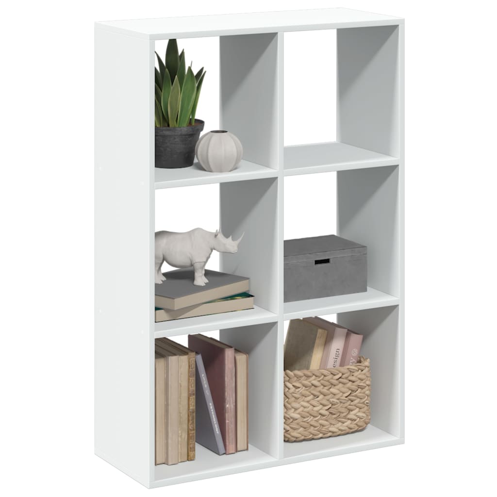 Room Divider Bookcase White 69.5x29x103.5 cm Engineered Wood