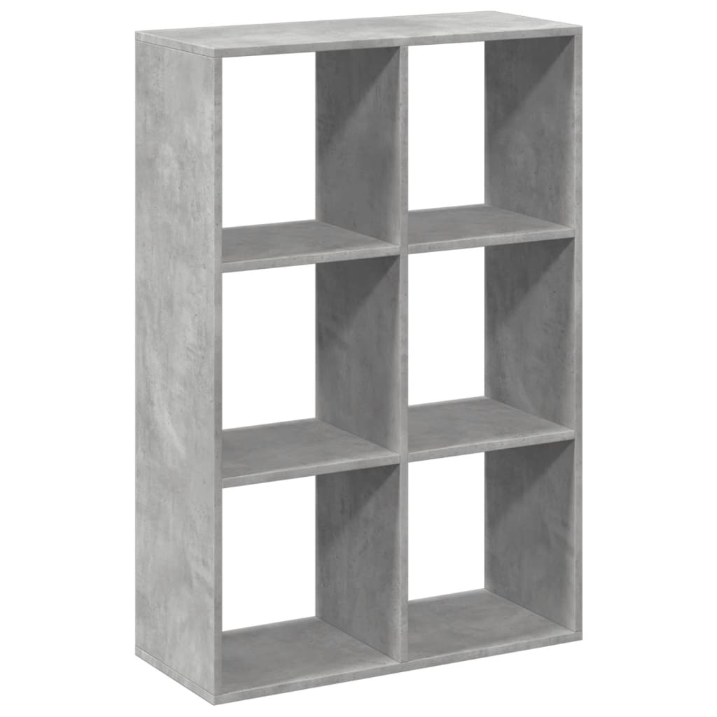 Room Divider Bookcase Concrete Grey 69.5x29x103.5 cm Engineered Wood