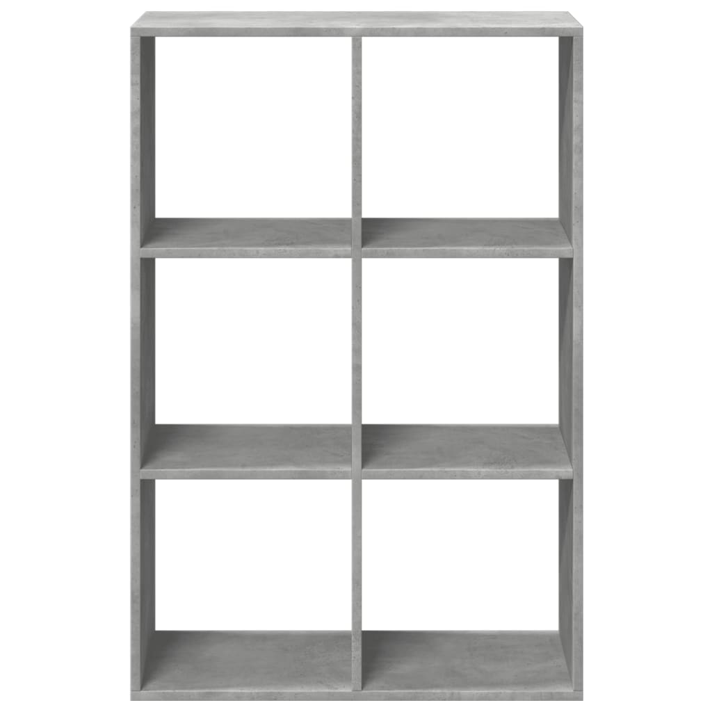 Room Divider Bookcase Concrete Grey 69.5x29x103.5 cm Engineered Wood