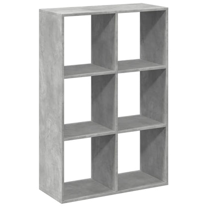 Room Divider Bookcase Concrete Grey 69.5x29x103.5 cm Engineered Wood