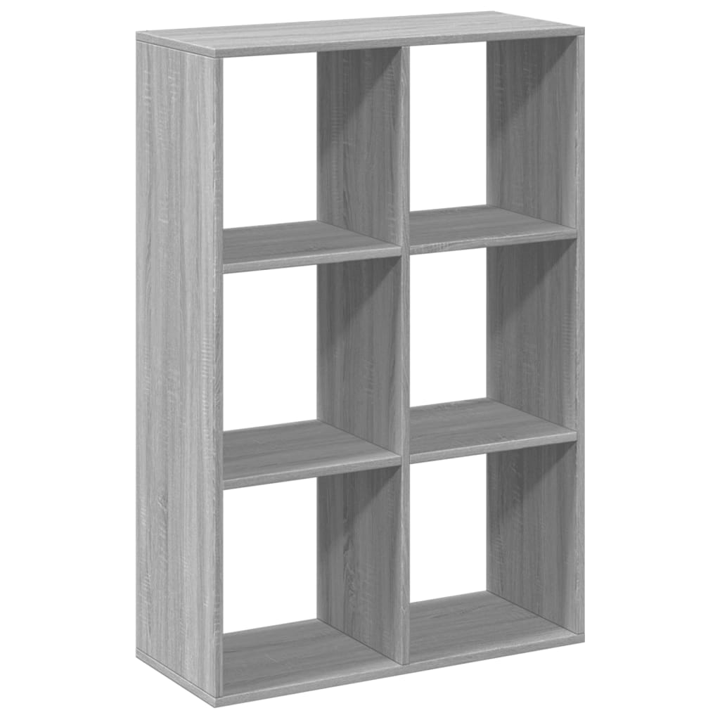 Room Divider Bookcase Grey Sonoma 69.5x29x103.5 cm Engineered Wood