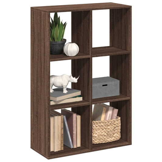 Room Divider Bookcase Brown Oak 69.5x29x103.5 cm Engineered Wood